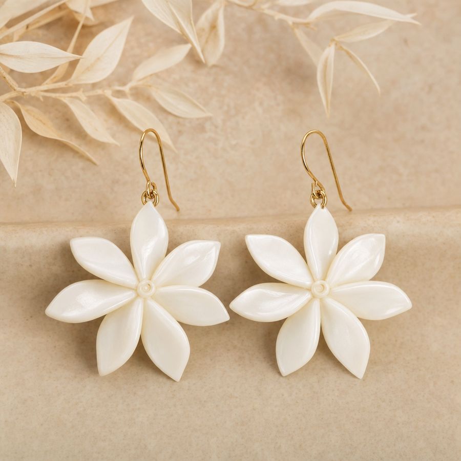 Boucles d'oreilles Tiaré